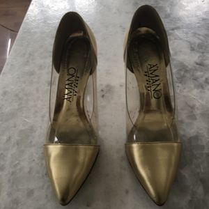 Metallic Gold Heels